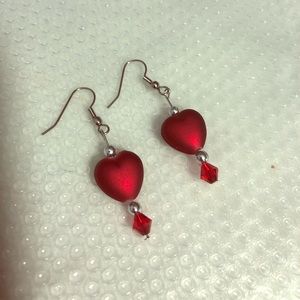 Handmade heart earrings